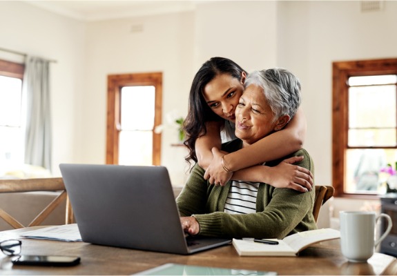 Woman Hugging